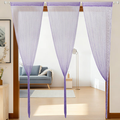 3pc 39 X 78 Inch Door String Curtain Wall Panel Fringe Window Decorative String Curtain
