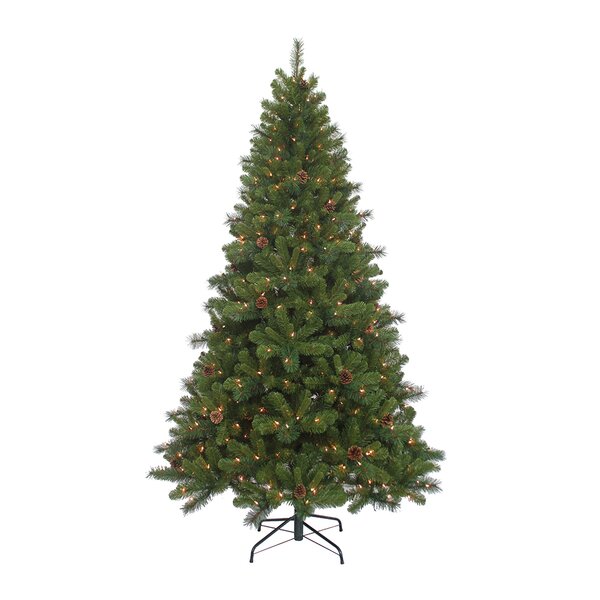 Kurt Adler Burlington Artificial Spruce Christmas Tree with Lights ...