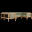 Haven 8-Piece U-Shaped Teak Outdoor Sectional with Sunbrella Cushions-67662851