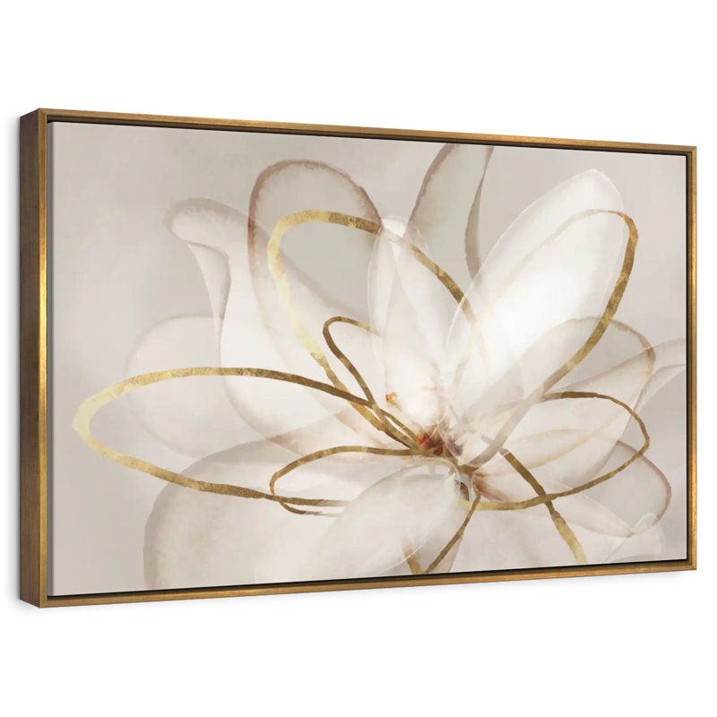 Beauté transparente, Cadre flottant doré, 13 po x 9 po