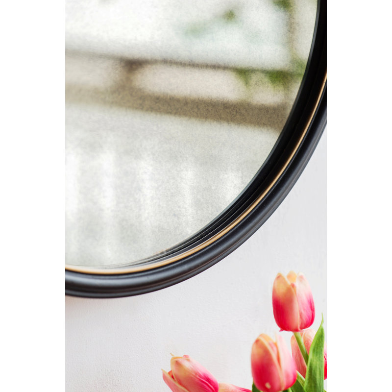 Round Mirror With Rope Strap Contemporary Design