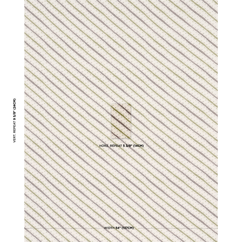 Schumacher X Rita Konig Ronnie Fabric, Green