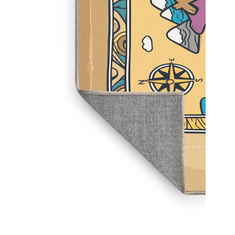 Tapis lavable Sunside Sails Pirates Ocean Kids_Pir019, Rectangle 7 pi x 9 pi