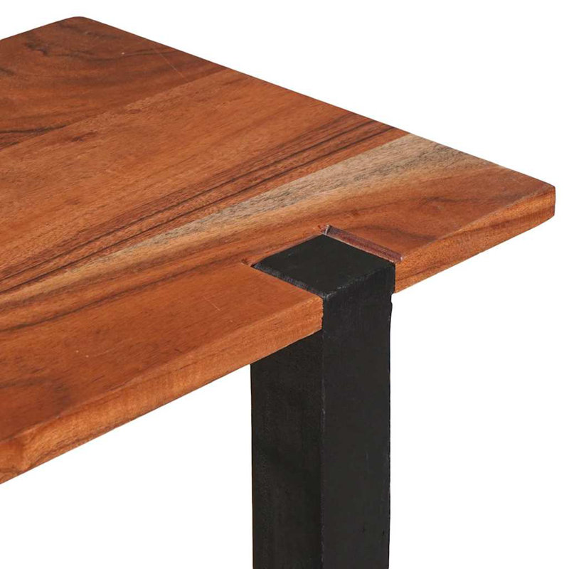 110cm Solid Wood Top Console Table