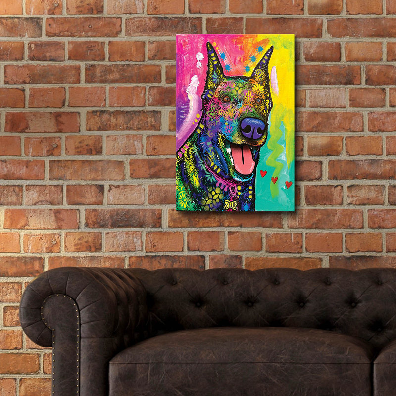  «Zeuss Joy I» par Dean Russo, art mural en verre acrylique, 16 po x 24 po, H 24 po x l 16 po
