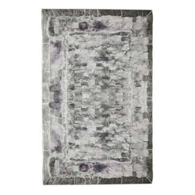 Light Grey Tuscan Rug Handmade Genuine Tuscan Leather Carpet
