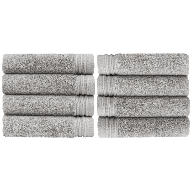 Raquel Midweight Hand Towel, Silver