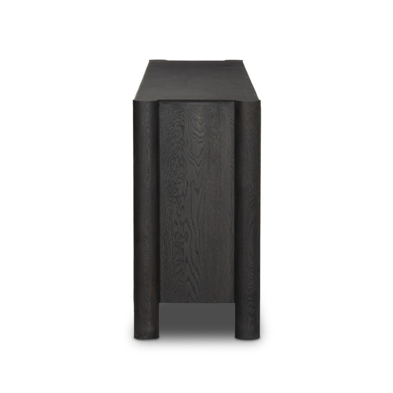 Ezri 98'' W Solid Wood Sideboard, Black