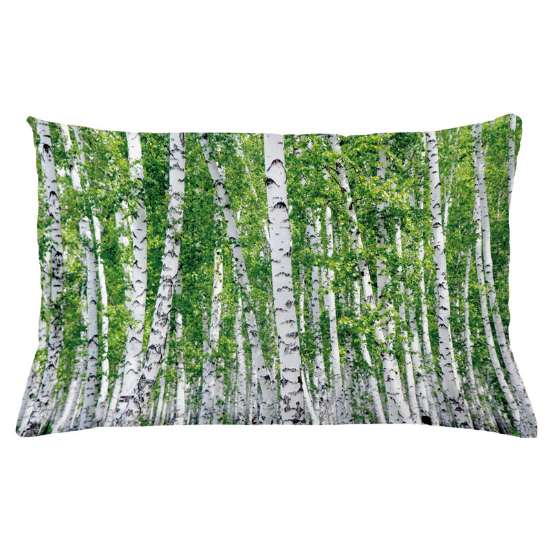 Housse de coussin lombaire intérieur/extérieur bouleau tree, 16 po x 26 po