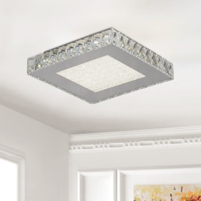 Plafonnier encastré moderne en cristal 1 lumière DEL Modern