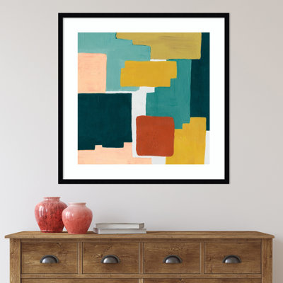 «Block Abstract II» par Grace Popp - reproduction de photo encadrée sur papier