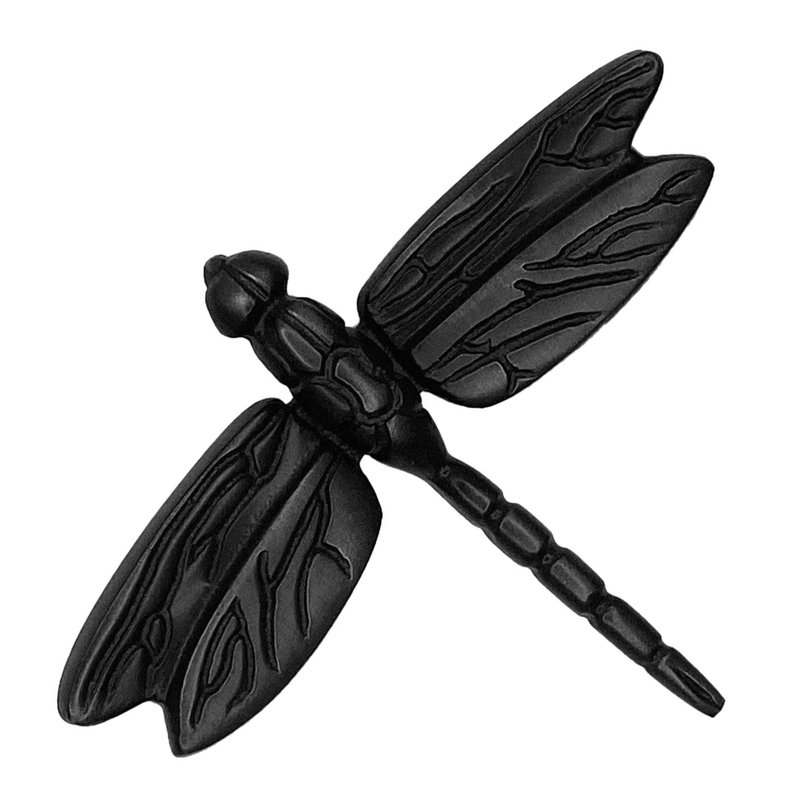 Dragonfly In Flight Push Button Doorbell, Matte Black