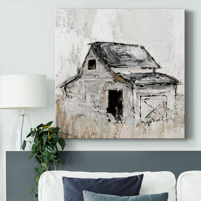 «Neutral Barn I», impression sur toile, H 16 po x l 16 po
