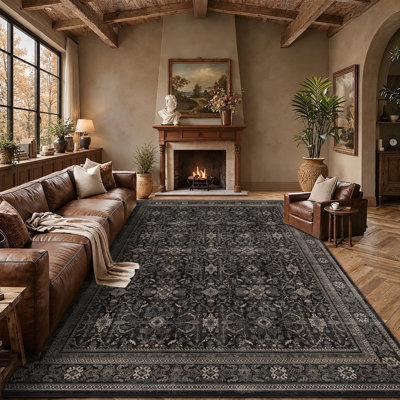 Tapis délavé lavable, antidérapant et doux