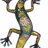 Metal Indoor Outdoor Lizard Wall Decor-1401423392
