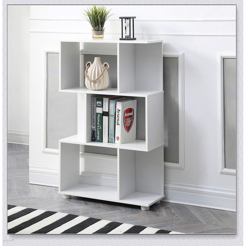 Bibliothèque moderne à 3 tablettes avec design épuré et rangement spacieux, parfaite pour la vie organisée