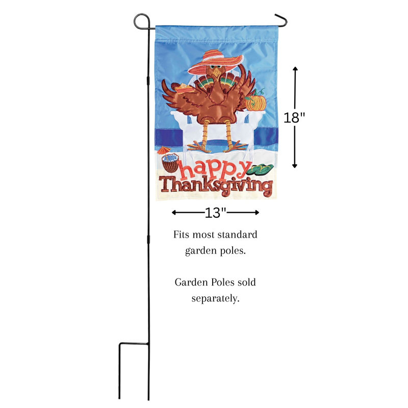 Drapeau «Happy Thanksgiving Beach» Turquie