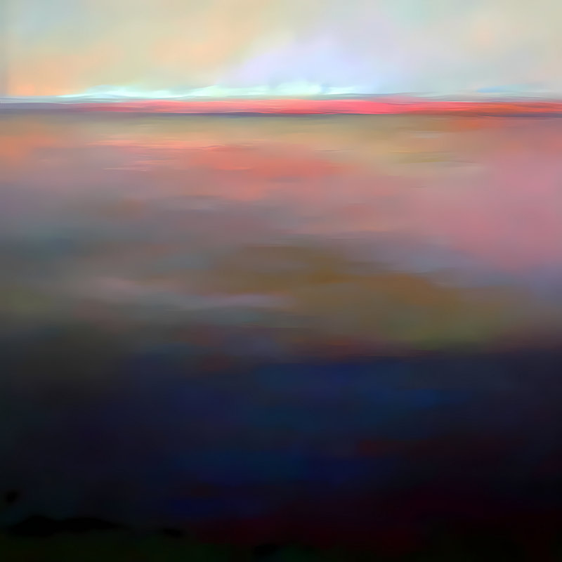 Pink Horizon, 36" H x 36" W