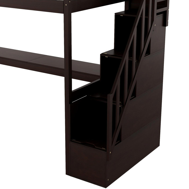 Dunsford Kids Twin Loft Bed, Espresso