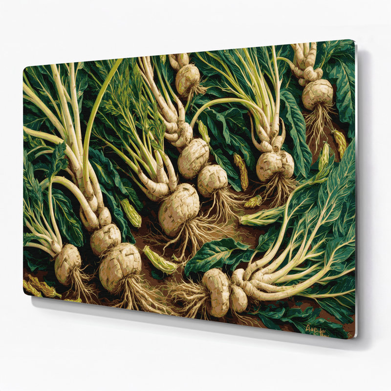 Légumes, art mural vert Arracacha, H 16 po x l 20 po