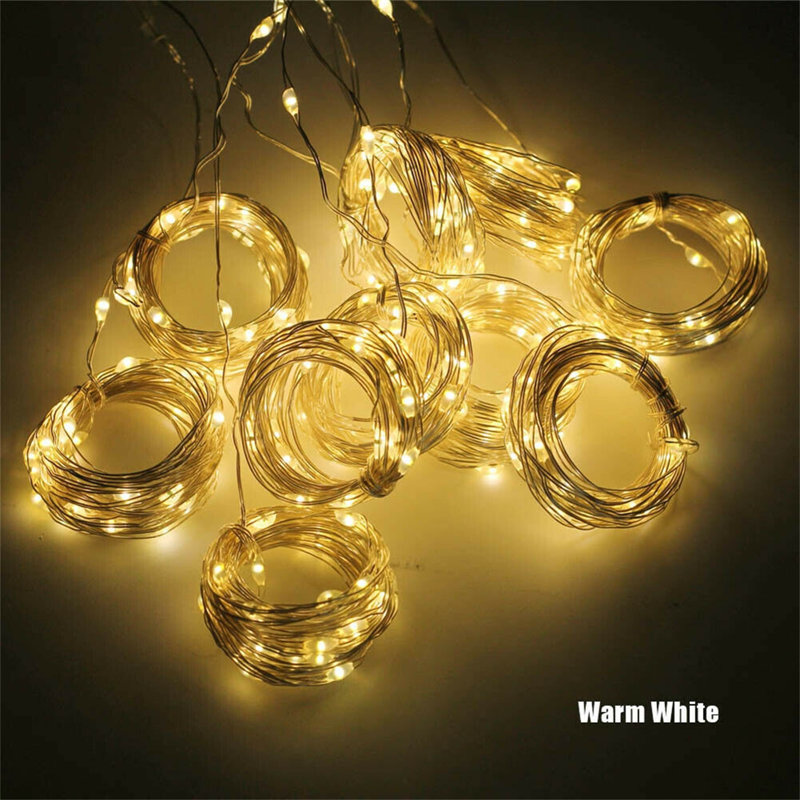 Natalina Indoor 300 - Bulb 118'' Plug-in LED Curtain String Light, Warm White