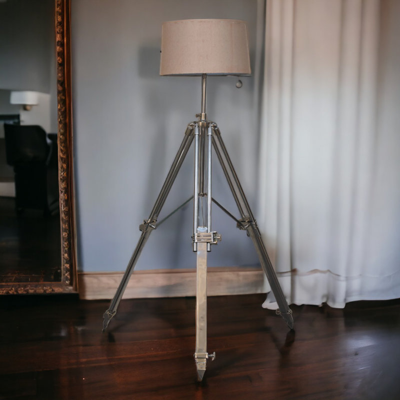 Briggs 95cm Chrome Tripod Floor Lamp
