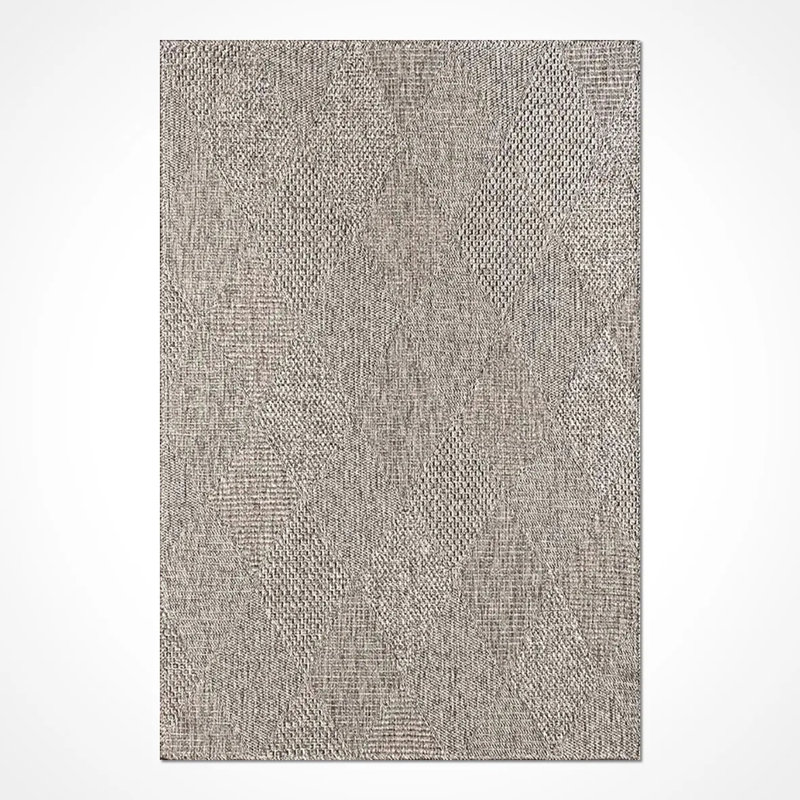 Tapis gris en polypropylène antidérapant Walland, 2,6 pi x 5 pi
