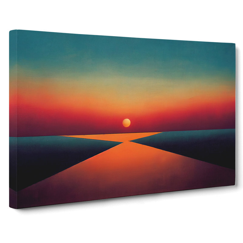 Modern Sunset Vol.4 Abstract - Wrapped Canvas, 50cm H x 76cm W x 3cm D