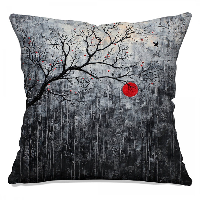 Branch Throw Pillow, Nature Double Sided Pillows, 18 x 18 inches