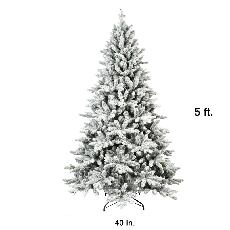 5 FT. PE&PVC Flocked Christmas Tree