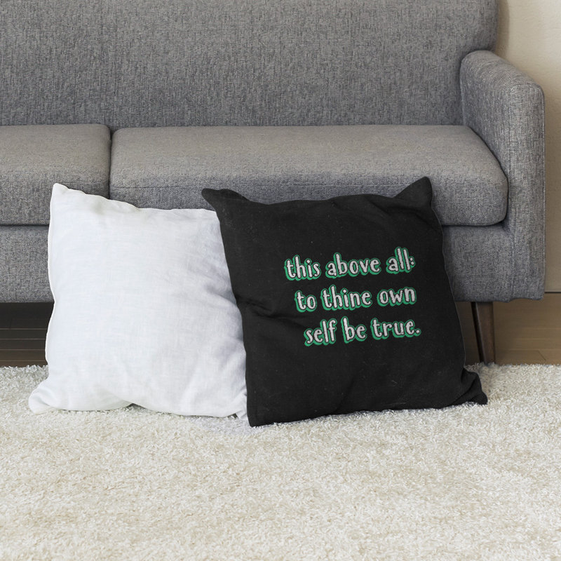 Coussin de sol d’inspiration Shakespeare, 40 po x 40 po, Vert