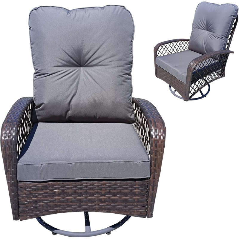 Steel Outdoor Glider, Brown