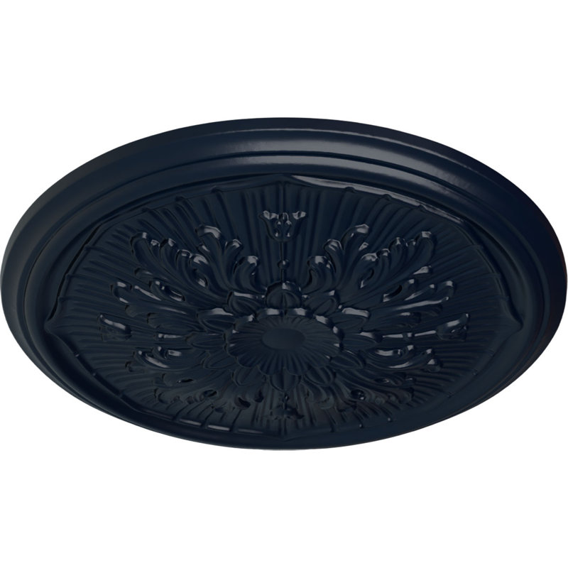 Médaillon de plafond Endurathane Luton, P 15 3/4 po x P 5/8 po (convient aux auvents jusqu'à 1 1/8 po), fini de rêve de minuit peint à la main