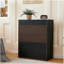 Armoire à chaussures extensible et rotative avec 1 tiroir, armoire d'angle à 90 degrés, armoire de rangement multifonctionnelle pour le salon, le couloir, l'entrée et le noyer