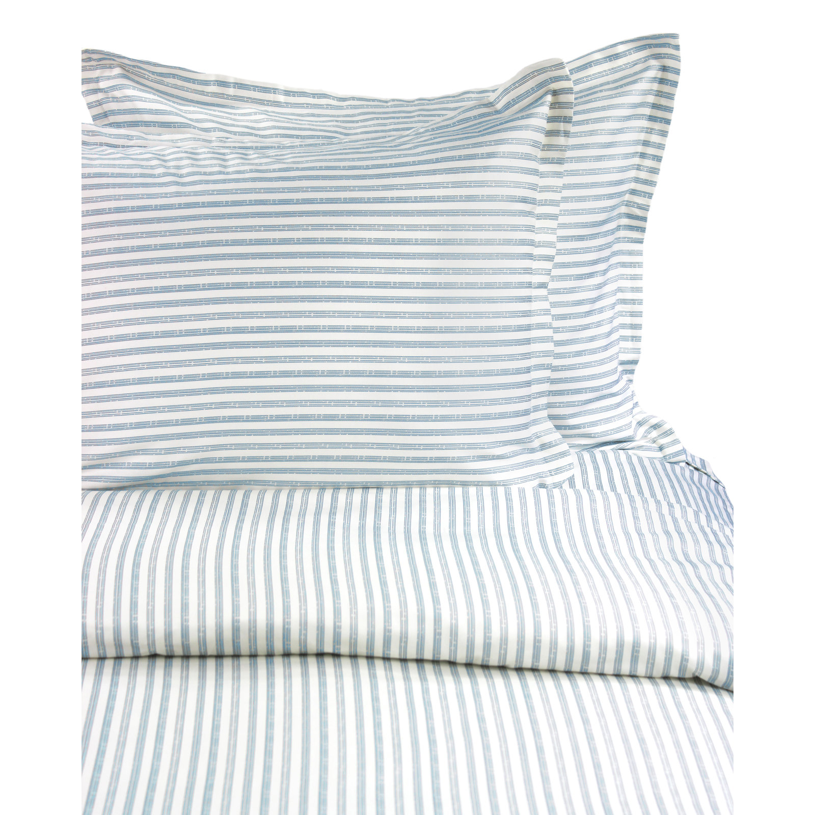 Cobbett Cotton Duvet Cover Set, Full/Queen Duvet Cover + 2 Shams, Blue