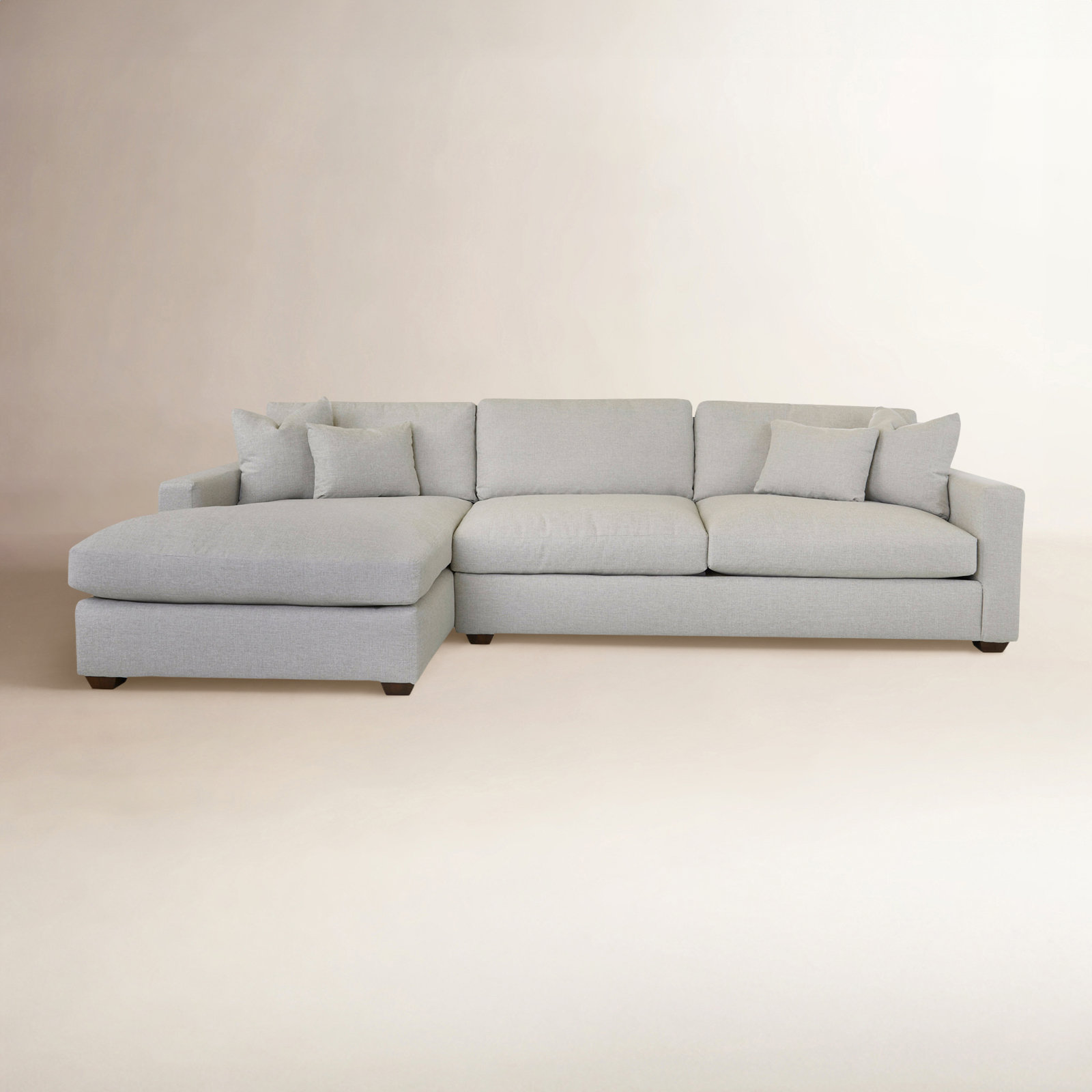  Rhodes 2 - Piece Upholstered Chaise Sectional, Left Hand Facing, Drusky Ivory Sustain® Basketweave