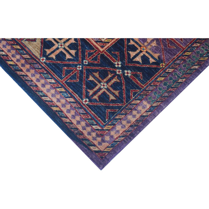 Hand Knotted Wool Geometric Area Rug