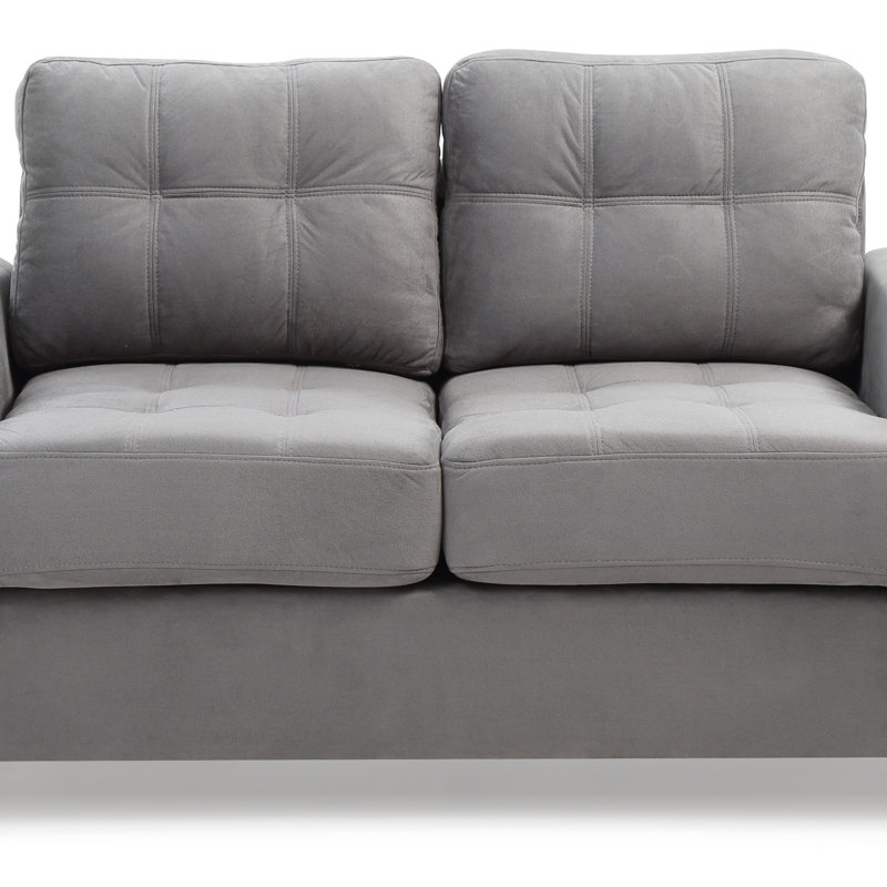 Causeuse transitionnelle confortable pour deux, durable, Gris