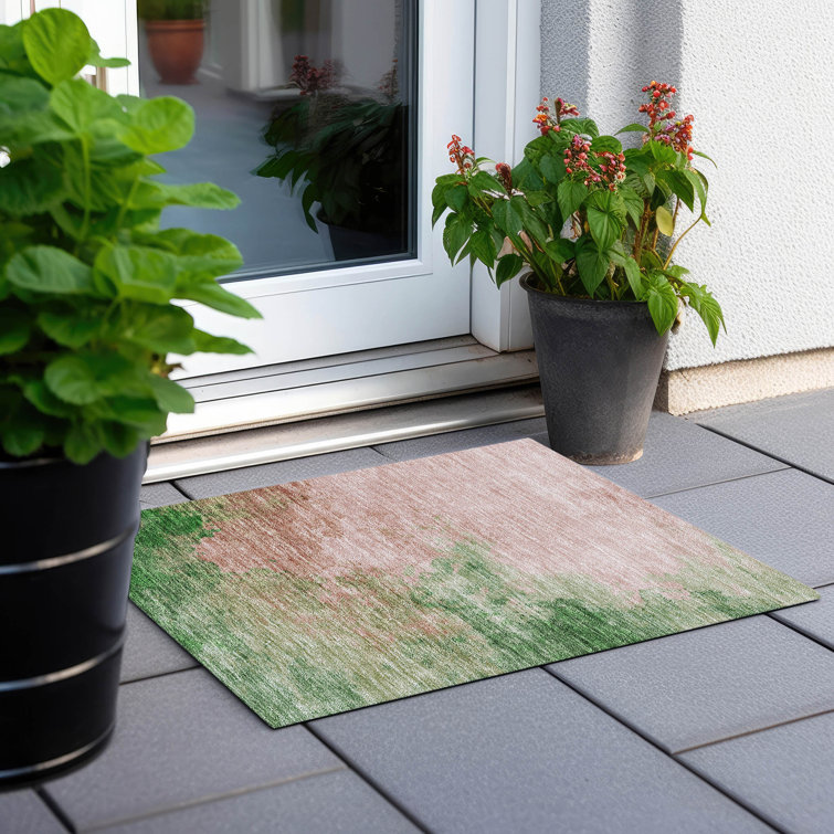 Machine Washable Indoor/Outdoor Cicel ACN1138 Pink