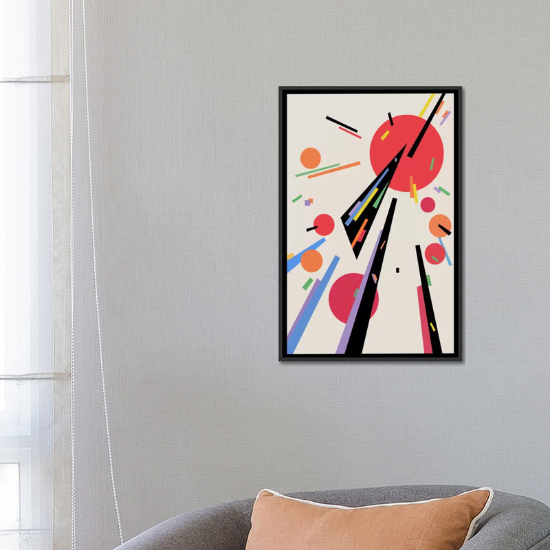 «Attrait», impression sur toile, H 26 po x l 18 po x P 1,5 po, Toile encadrée noire, Pas de tapis