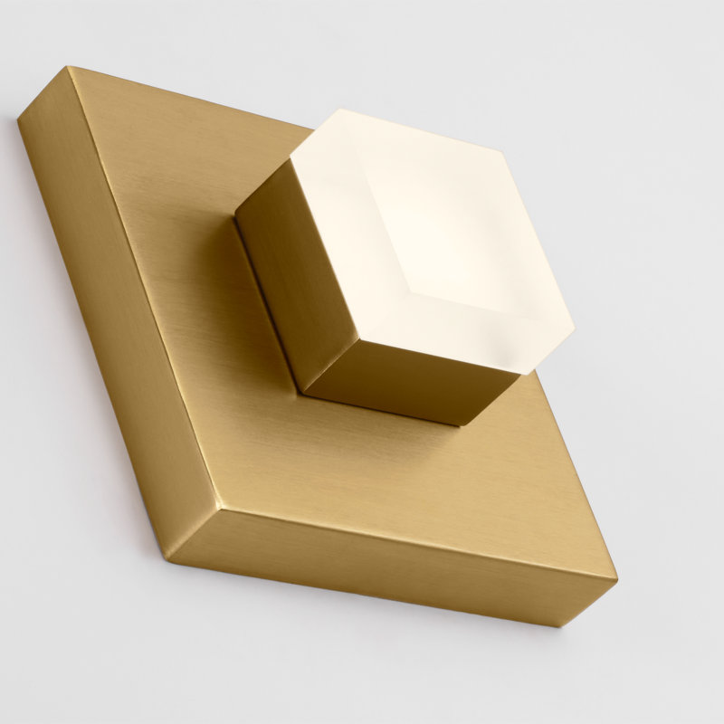 Brander Small Sconce, Satin Brass
