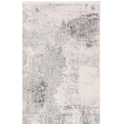 Keyra Abstract Grey/Ivory Area Rug