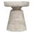Robbie 16"W Solid Mango Wood Round Accent Table with Sculptural Design-108257870