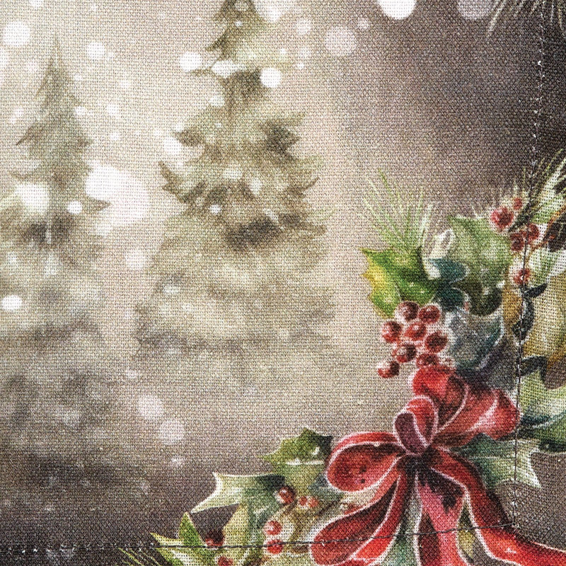  Snow Globe Reindeer Napkin Set Of 4, Gray