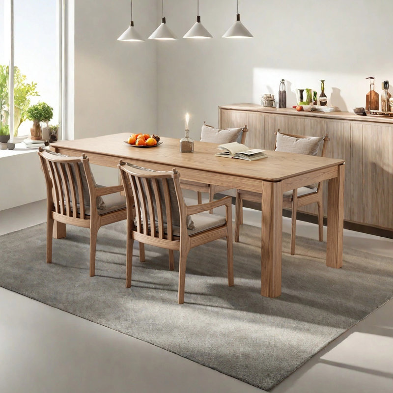 Grande table de salle à manger rectangulaire, H 30,31 po x L 70,87 po x l 35,43 po