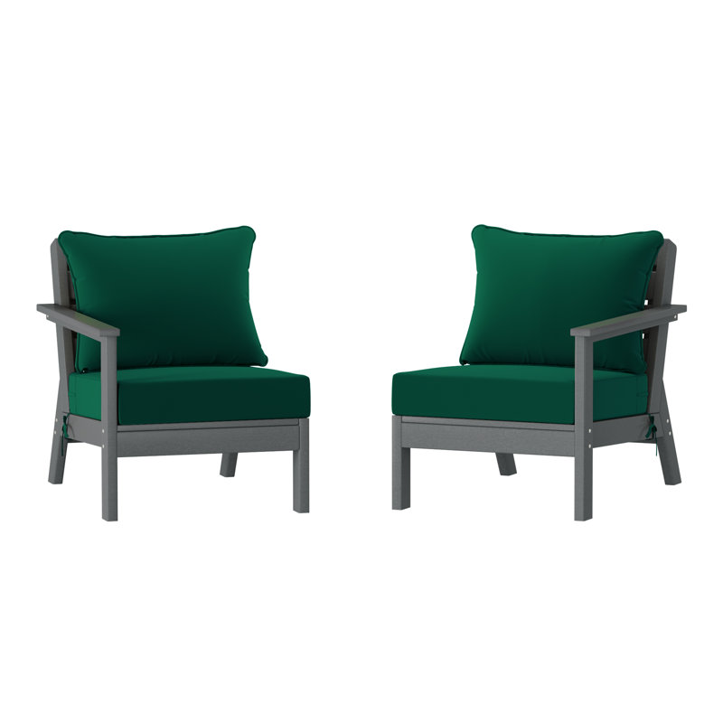 Ensemble de sièges profonds avec coussins, Green, Grey