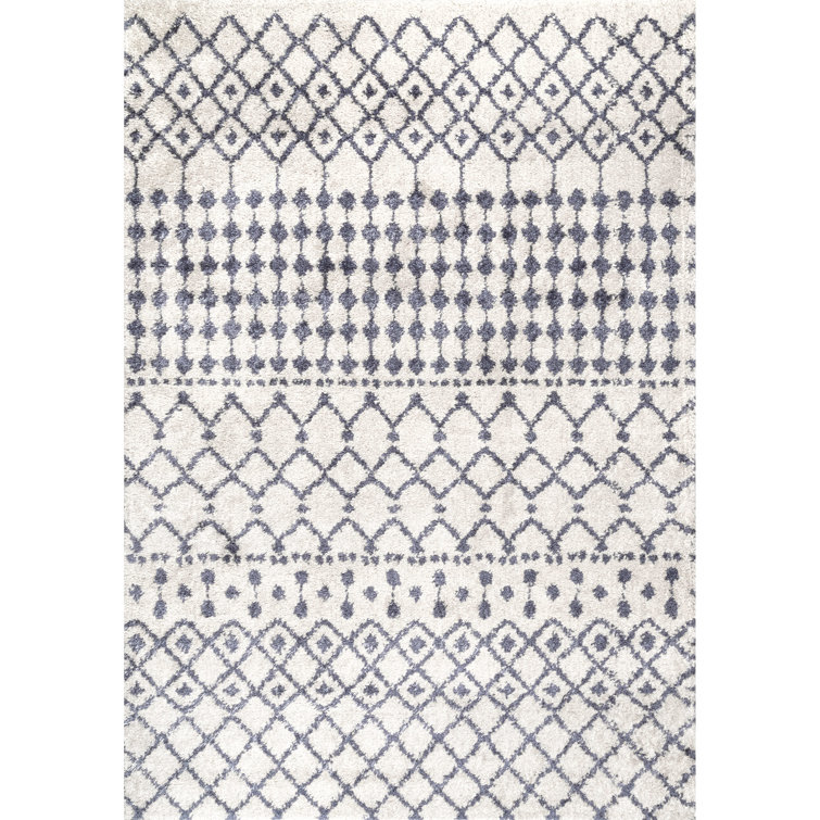 Rudden Moroccan Shag Cream/Blue Gray Rug