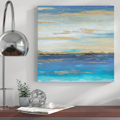 « sea mystère panel iii », reproduction de peinture à l’acrylique sur toile