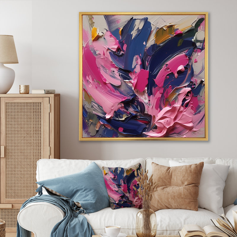 " Dancing With Water II ", 24" H x 24" W x 1" D, Gold Floater Framed