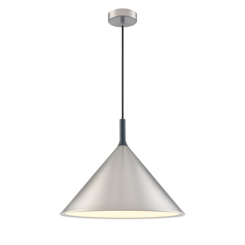 Aleczandria 1 - Light Single Pendant, Satin Nickel, 16.4cm H x 16cm W x 16cm D